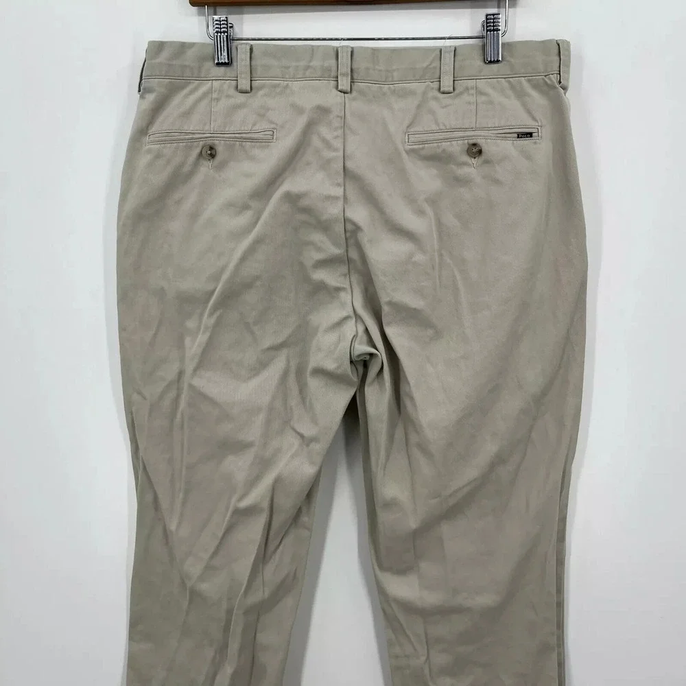 Polo Ralph Lauren Chino Pants Men's Size 36‎ Beige Classic Fit Solid 100% Cotton